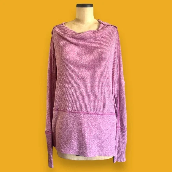 FREE PEOPLE Pullover Top Tunic Relaxed Athleisure Lounge Yoga Balletcore Boho - Picture 2 of 5